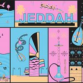 My project (Jeddah City). Un progetto di Illustrazione vettoriale, Illustrazione digitale e Disegno digitale di abdulkarem.ahmed.a - 30.04.2024