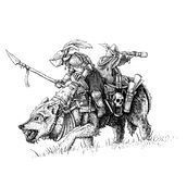 Goblin Warg Patrol. Een project van  Illustratie met inkt van Eric Murphy - 28.10.2023