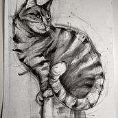 Meu projeto do curso: Desenho expressivo com carvão. Fine Arts, Drawing, Portrait Drawing, and Naturalistic Illustration project by Marco Medeiros - 05.01.2024