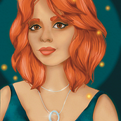My project for course: Female Character Portraits in Procreate. Un progetto di Illustrazione tradizionale, Illustrazione digitale e Disegno digitale di lena.tsch - 01.05.2024