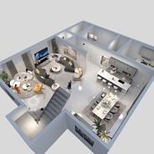 A proposed design for living / dining  area. Design de interiores projeto de ofie360 - 08.11.2023