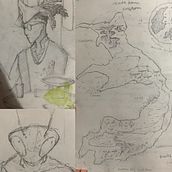 Meu projeto do curso: Concept art para design de personagens e worldbuilding.. Traditional illustration, Character Design, Digital Illustration, and Concept Art project by natheguiducci - 05.01.2024