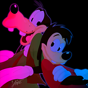 Goofy and Max. Ilustração tradicional, Desenho e Ilustração digital projeto de Renan Sorge - 26.04.2024