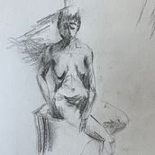 Mi proyecto del curso: Principios de dibujo anatómico con carboncillo. Fine Arts, Drawing, Realistic Drawing, and Figure Drawing project by Corina Casco - 05.02.2024
