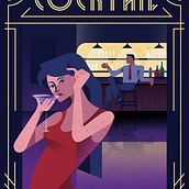 Mi proyecto del curso: Ilustración digital estilo art déco. Un progetto di Illustrazione tradizionale, Belle arti, Design di poster  e Illustrazione digitale di roberto92jim - 02.05.2024