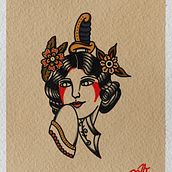 My project for course: Design Old-School Tattoos in Procreate. Een project van  Tekening, Digitale illustratie y  Tatoeageontwerp van jonathan_m_cordova2 - 02.05.2024