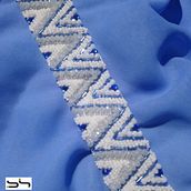 Chokers: Purple Rain, Cycladic Triangle, and Rosary Lace. Embroider, Jewelr, and Design project by Els Hanappe - 05.03.2024