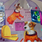 doggy. Projekt z dziedziny Trad, c i jna ilustracja użytkownika bsillerart - 03.05.2024