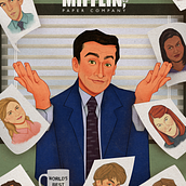 Meu projeto do curso: The Office -  Poster . Un proyecto de Diseño de personajes, Dibujo, Dibujo de Retrato y Dibujo digital de Alícia Nolyq - 29.04.2024