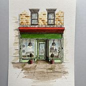 My project for course: Watercolor Urban Illustration: Portray your City. Pintura, Desenho, Pintura em aquarela e Ilustração arquitetônica projeto de Katy Garrison - 03.05.2024