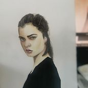 My project for course: Watercolor Portrait from a Photo. Traditional illustration, Watercolor Painting, and Portrait Drawing project by napiorka - 04.29.2024