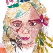 Retrato ilustrado en acuarela: La Niña India. Un proyecto de Ilustración tradicional, Bellas Artes, Pintura, Dibujo, Pintura a la acuarela, Dibujo de Retrato y Dibujo artístico de carmenvillar.pe - 05.05.2024