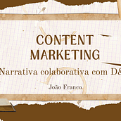 Meu projeto do curso: Content marketing: do planejamento à execução. Un proyecto de Marketing, Redes Sociales, Stor, telling, Marketing Digital, Instagram, Marketing de contenidos, Marketing para Facebook, Comunicación y Marketing para Instagram de João Franco - 03.05.2024