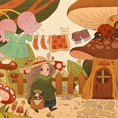 My project for course: Forest Fantasy Illustration in Procreate & Photoshop. Ilustração digital, Ilustração infantil, e Desenho digital projeto de Aliaga Mirguseinov - 05.05.2024