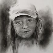 Mój projekt z kursu: Portret artystyczny węglem: tworzenie atmosfery. Traditional illustration, Fine Arts, Drawing, Portrait Drawing, Realistic Drawing, and Artistic Drawing project by Anna Sokół - 05.06.2024