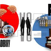 Mi proyecto del curso: Collage digital para medios editoriales  mi versión de BradBury VS Perec. Design gráfico, Colagem, Ilustração digital e Ilustração editorial projeto de deliacol_collages - 06.05.2024