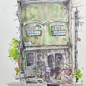 Mijn project van de cursus: Creëer expressieve architecturale schetsen met kleurstiften. Sketching, Drawing, Architectural Illustration, Sketchbook & Ink Illustration project by shiryl93 - 05.06.2024