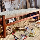 Mi proyecto del curso: Diseño de muebles: iníciate en el tejido danish cord. Un progetto di Artigianato, Design e creazione di mobili, Interior design, Interior Design, Fiber Art, Upc e cling di borjadk - 07.05.2024