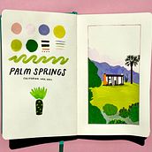 My project for course: Travel Sketchbook Illustration with Gouache Ein Projekt aus dem Bereich Malerei, Zeichnung, Sketchbook und Gouachemalerei von Melanie Richards - 05.05.2024