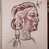 Mi proyecto del curso: Bocetos diarios para mejorar tus técnicas de dibujo. Sketching, Pencil Drawing, Drawing, Portrait Drawing, Sketchbook, and Figure Drawing project by Josue Meneses - 05.06.2024