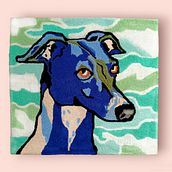 Proyecto Tufting: Alfombra Perro Galgo. Design projeto de Jocelyn Barrios Trarupil - 07.05.2024