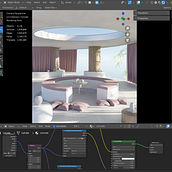 Mi proyecto del curso: ArchViz de interiores: crea diseños 3D surrealistas con Blender. Un projet de Architecture, Architecture d'intérieur, Architecture numérique , et ArchVIZ de Isabel Picos - 07.05.2024