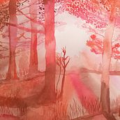 My project for course: Dreamy Watercolor Landscapes: Paint with Light. Painting, and Watercolor Painting project by Adeline Cartier - 05.07.2024