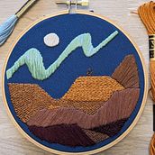 My project for course: Design and create a 'stained glass' embroidery. Un proyecto de Ilustración tradicional, Bordado y Diseño textil de alltuckedin - 06.05.2024