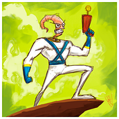 Earthworm Jim (Jim Minhoca). Digital Illustration, and Video Games project by Leonardo Girão - 06.02.2023