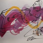 Varios sketches del curso y proyecto final (Badalona - playa). Un proyecto de Ilustración tradicional, Bocetado, Dibujo y Pintura a la acuarela de Juanjo Bofill - 08.05.2024