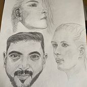 My project for course: Portrait Sketchbooking: Explore the Human Face Ein Projekt aus dem Bereich Skizzenentwurf, Zeichnung, Porträtzeichnung, Artistische Zeichnung, Sketchbook und Bleistiftzeichnung von Barbara Mack - 08.05.2024
