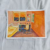 habitación + pintando - tec. Projekt z dziedziny Malowanie akwarelą użytkownika lucibomb - 08.05.2024