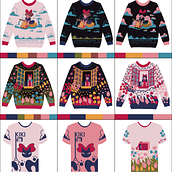 Meu projeto do curso: Design de estampas para roupas. Traditional illustration, Pattern Design, Fashion Design, and Digital Illustration project by Evellyn Schwabe - 05.09.2024