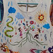 Mi proyecto del curso: Bordado contemporáneo con puntos tradicionales mexicanos. Arts, Crafts, Embroider, Fiber Arts, and Textile Design project by XiuhOllin - 05.09.2024