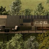 CASA CONTENEDOR. Design, 3D, Interior Architecture, Interior Design, Architecture, and Architectural Illustration project by Samy Almaguer - 05.09.2024