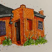 My project for course: Expressive Architectural Sketching with Colored Markers. Sketching, Drawing, Architectural Illustration, Sketchbook & Ink Illustration project by Kayla Champion - 05.04.1995