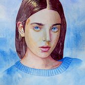My project for course: Expressive Watercolor Portraits. Traditional illustration, Fine Arts, Painting, Watercolor Painting, and Portrait Drawing project by Vahagn Minassian - 05.03.2024