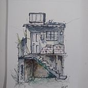 Meu projeto do curso: Desenho arquitetônico expressivo com marcadores coloridos . Schițe, Desen, Ilustrație arhitecturală, Caiet de schițe & Ilustrație cu cerneală de tai_lipe - 05.09.2024