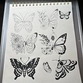 Butterfly Tattoo Drawings. Un proyecto de Dibujo de carissarodriguez04 - 10.05.2024