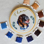 Bordado realista de pets brilhante 💖. Un proyecto de Bordado y Artesanía de Paula Damaris Vieira - 10.05.2024