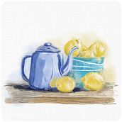 Lemon and tea. Digital Illustration, Food St, ling, and Naturalistic Illustration project by Agnieszka Goclowska - 05.10.2024