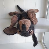 My sweet wirehaired dachshund; project for course: Knitting Realistic Stuffed Animals: Make a Puppy from Yarn . Arte din fibre, DIY, Tricotat și Design textil de sluiskvan - 05.09.2024