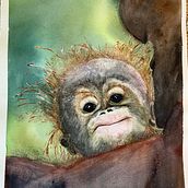 My project for course: Expressive Animal Portraits in Watercolor. Traditional illustration, Watercolor Painting, Realistic Drawing, and Naturalistic Illustration project by Ann - 05.11.2024