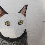 Mi proyecto del curso: Retratos bordados de mascotas: pinta con hilo. Embroider, Naturalistic Illustration, and Textile Design project by Vicky Toledo - 05.25.2024