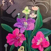 "Astromelias" Curso Pintura botánica con acrílico.. Un proyecto de Ilustración botánica y Pintura acrílica de Paulina Esperanza Guerrero Rojas - 12.05.2024