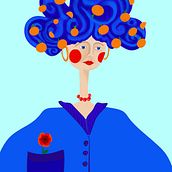 Orange girl. Character Design, Traditional illustration, Children's Illustration, and Digital Illustration project by Beu Casandra - 05.12.2024