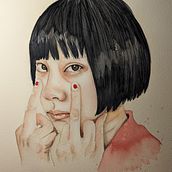 Watercolor portrait. Watercolor Painting, and Portrait Drawing project by juliamercedeshummel - 05.12.2024