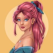 My project for course: Female Character Portraits in Procreate. Traditional illustration, Digital Illustration, and Digital Drawing project by Veronika Vognar MITTIGOVA - 05.12.2024