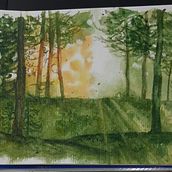 Meu projeto do curso: Paisagens de sonhos com aquarela: pintura com luz. Pintura, e Pintura em aquarela projeto de luciacbueno1 - 09.05.2024