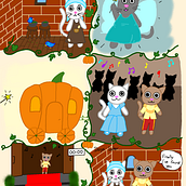 Mein Abschlussprojekt für den Kurs: Illustration von Märchen im Kawaii-Stil. Ilustração tradicional, Design de personagens, Ilustração digital, e Mangá projeto de anna_feideler - 13.05.2024